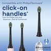 Brushmo Compact Replacement Toothbrush Heads Compatible with Philips Sonicare HX6072, Black 8 Pack
