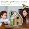 DIY Wooden Birdhouse Painting Kit for Kids, Bird House to Paint Set,Wood Arts and Crafts for Children,Ages 3-12 Build Your Own Bird Houses Set,Includes Paints & Brushes