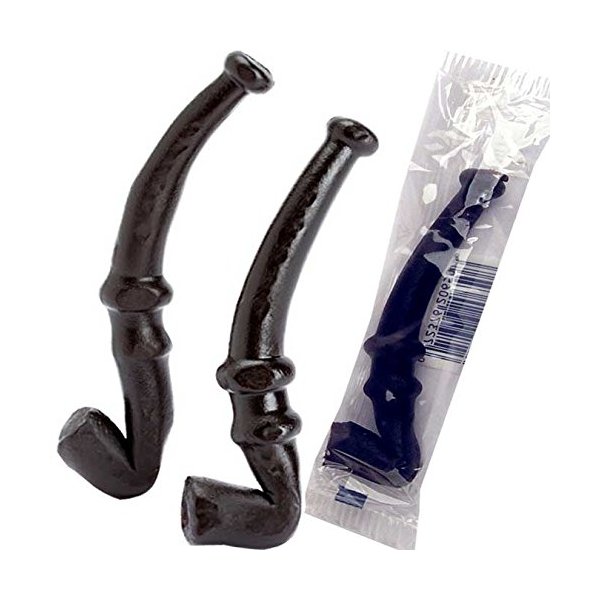 La Pipette Black Licorice Pipes Candy 60 Count Box