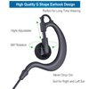 abcGoodefg 1 Pin 2.5MM Walkie Talkie Earpiece Headset with Mic PTT, G Shape Two Way Radio Earpiece compatible with Motorola Radios Cobra Talkabout MH230R MH230TPR MR350R MS350R MT350R (2 Pack)