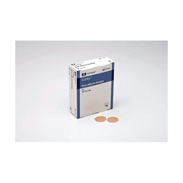 Covidien 44120 Plastic Bandage, Spot, Box, 100, Bandages, 7/8" Dia, Spot