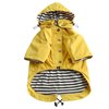 Morezi Dog Zip Up Dog Raincoat with Reflective Buttons Water Resistant Adjustable Drawstring, Removable Hood, Stylish Dog Raincoats with Legs - Size XS to XXL Available Yellow Small