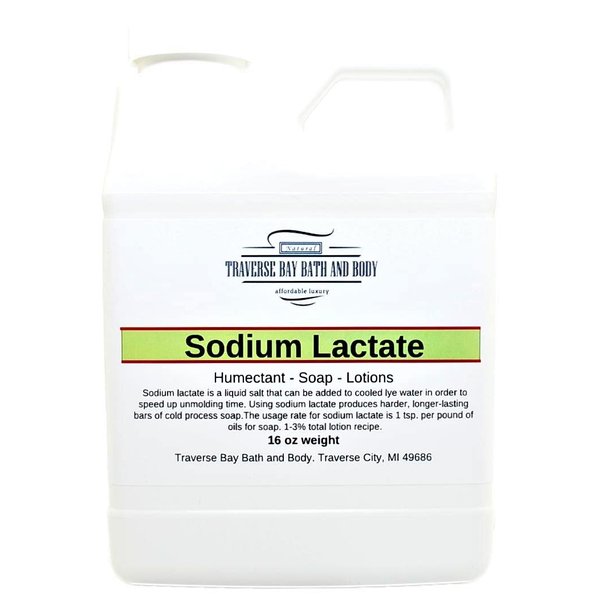 Sodium Lactate, 16 oz, Safety Sealed Container. 60% Concentration USP Natural Preservative Made in The USA