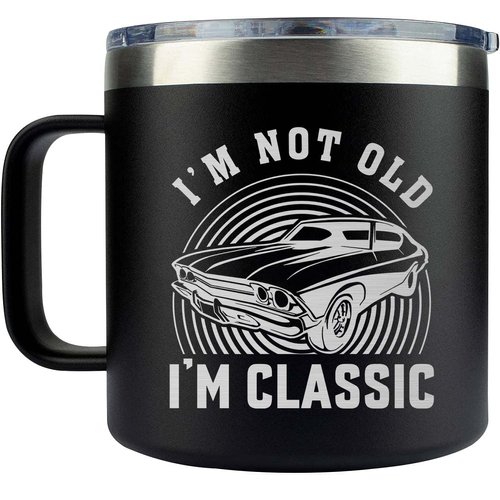 MINIVINE Father's Day Gifts - Gifts for Dad - Birthday Gifts for Men - Dad Gifts - Grandpa Gifts - Men Gifts - Dad Birthday Gifts - Christmas Gifts for Grandpa - Coffee Mug, 14oz, Black