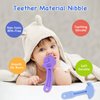 Hooku 4 Pack Silicone Teething Toys for Babies 0-6 Months, Teethers for Babies 6-12 Months, Hammer Spanner Wrench Pliers Tools Shape Sensory Chew Toys