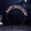 Outyua Birthday Crown Tiara Rose Gold Happy Birthday Headband Rhinestone Princess Birthday Party Decorations for Women Girls