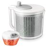 CherHome Salad Spinner with Vegetable Chopper Set, Grey, Efficient Drying and Cutting Tool for Lettuce and Greens, Durable Polypropylene Construction, 1 Year Warranty