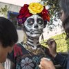 Rose Flower Halloween Headband & Day of the Dead Face Tattoos, Temporary Tattoo Stickers and Mexican Floral Headpiece for Halloween Costumes Party Supplies Cosplay Festival , Day Of the Dead headband