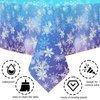 MEHOFOND Snow Birthday Party Supplies, Winter Wonderland Balloon Garland Arch Kit Blue Purple Foil Curtain Snowflake Tablecloth Snowflake Foil Balloons Winter Baby Girl Birthday Party Decorations