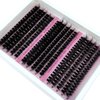 15 Rows Fluffy Cluster Lashes 60D+80D+100D Natural Thick Eyelash Clusters DD Curl Individual Lashes DIY Eyelashes Extension (290pcs60D80D100D)