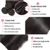 BLACKMOON HAIR Brazilian Virgin Straight Hair 3 Bundles With Free Part Lace Closure Unprocessed Virgin Human Hair Extensions Hair Weave Natural Black Color (20 20 22 + 18 Inch Closure)