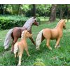 Gemini&Genius Horses Figurine Toy, Farm Premium Horse Animal Playset, Mare and Stallion with Horse Baby Family Action Figures Party Favors Supplies, Party Cupcake Toppers, Birthday Gifts for Kids