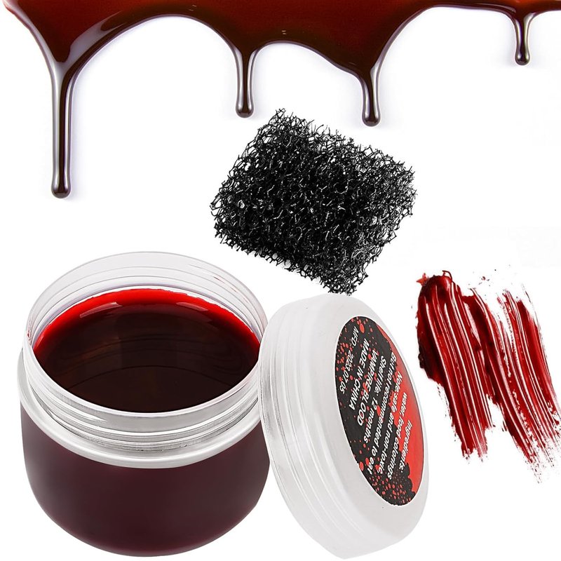 Halloween Coagulated Blood, Fake Blood Scab, 20g/0.68 oz Fake Blood Gel ...