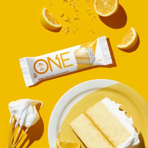 ONE Protein Bars, Lemon Cake, Gluten Free Protein Bars with 20g Protein and 1g Sugar, Pantry Staples, 2.12 oz (12 Count)