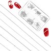 6 Strips Chain Nail Charms,Nail Chains 3D Nail Art Charms Silver Chain Accessories Supplies,Metal Punk Nail Caviar Beads for Nails,DIY Women Nail Art Decoration