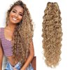FASHION LINE Brazilian P27/613 Water Wave Blonde Human Hair Extensions Unprocessed Human Hair Bundles Weft 1PC 100g Piano Color (18")