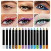 Flashstar 15 Color Highlighter Eyeshadow Pencil Waterproof Glitter Eye Shadow Eyeliner Pen Set, Eye Shadow Pencil, Pearl Eyeliner Kit Metallic Eyeliner Pencil Glitter Eyeliner for Women