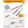 250 PCs 5/32'' x 1/4''Aluminum Blind Rivets, Pack of 250 CT 4mm x 6mm Pop Rivets with Aluminum Grip and Steel Mandrel