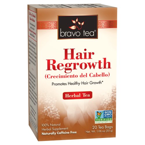 Bravo Tea Hair Regrowth Herbal Tea Caffeine Free, 20 Tea Bags