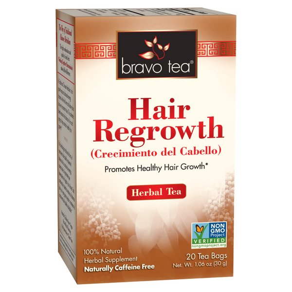 Bravo Tea Hair Regrowth Herbal Tea Caffeine Free, 20 Tea Bags