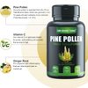 QIN SHAN TANG Pine Pollen Supplement wtih Ginger Root and Vitamin C, 99% Cracked Cell Wall,120 Veggie Capsules