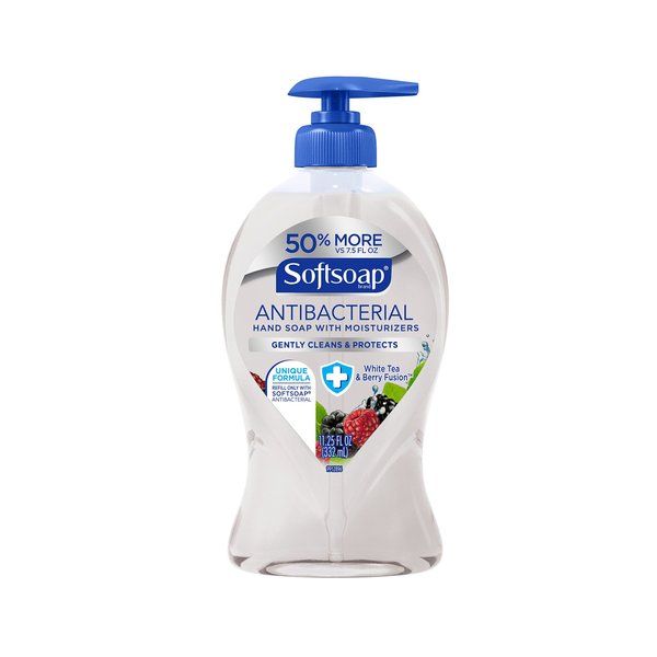 Softsoap Liquid Hand Soap Pump, Antibacterial White Tea and Berry Fusion, 11.25 Ounce