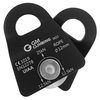 GM CLIMBING Black Micro Prusik Minding Pulley 25kN CE UIAA Certified 12mm Single Pulley Mobile Side Plates for Arborist Rigging Climbing Rescue Pack of 2