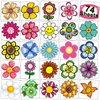 CHARLENT Flower Temporary Tattoos for Kids - 74 Individually Sheets Flower Tattoos Stickers for Girls Birthday Party Favors Goodie Bag Fillers