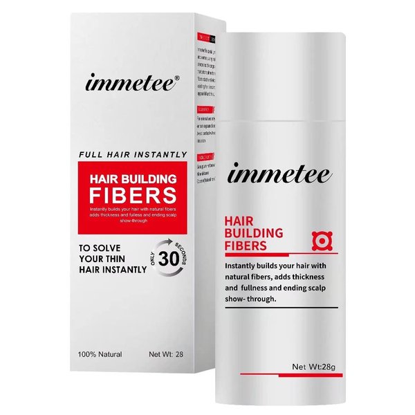 IMMETEE Hair Building Fibers Regrowth Your Hair Instantly 28g -Completely Conceals Hair Loss in 15 Seconds-Thinning Hair and Bald Spots Hair Fibers for Women and Men