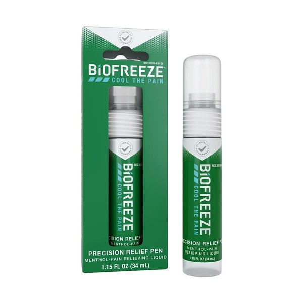 Biofreeze Precision Relief Pen 1.15 Fl. OZ Powerful Topical Pain Reliever For Aches And Pains Of Muscles And Joints From Simple Backache, Arthritis, Strains, Bruises, and Sprains (Packaging May Vary)