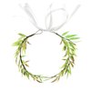 June Bloomy Women Green Leaf Headband Fairy Olive Laurel Floral Headpiece Eucalyptus Flower Crown (Golden)