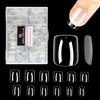 UNA GELLA Extra Short Square Nail Tips 504Pcs XS Short Square Gel X Nails Tips 12 Sizes Square Press On Nails Full Cover Nail Tips Soft Gel Clear Square-Shaped Fake Nails Extension for DIY Nail Salon