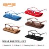 EFE Reading Glasses Readers for Women Ladies 2.0 Lightweight Full Frame Spring Hinge Eyeglasses 5 Pack (Mix Color, 2.00)