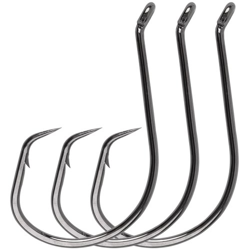 Circle Hooks Saltwater Catfish Hooks, 110pcs Offset Circle Hooks Octopus Hooks Fishing Inline Circle Hooks 2X Strong Saltwater Circle Hooks Catfishing Tackle Size 6/0#-Black