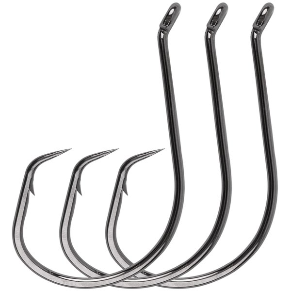 Circle Hooks Saltwater Catfish Hooks, 110pcs Offset Circle Hooks Octopus Hooks Fishing Inline Circle Hooks 2X Strong Saltwater Circle Hooks Catfishing Tackle Size 6/0#-Black