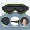 WAOAW Sleep Mask, Eye Mask for Sleep, Silk Eye Sleeping Masks for Both Women and Men, 3D Weighted Eye Cover Sleeping Mask, Blackout Blindfold of Eyemask (Neon Green)