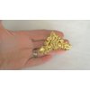 Generic Medium bright gold triangle metal filigree hair claw clip fine thin hair