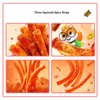 Chinese Spicy Strips,Stick Shaped Latiao Spicy Strip,Handmade Spicy Strips,Hunan Spicy Strips,Ready to Eat Latiao for Offices Playrooms,7 Small Sachets Per Bag（2 Bags）