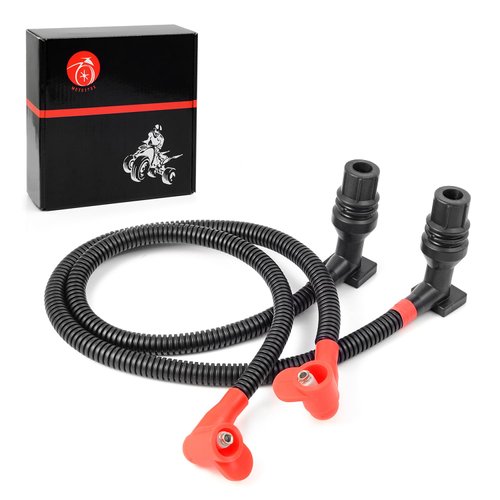 Ignition Coil Spark Plug Wire Cap Compatible with Polaris Ranger Crew 800 RZR 4 S 800 2011-2017 4012888 4012889 4013078