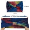 YONUF Wide Headbands For Women Knotted Headband African Womens Head Wraps Stretchy Hair Accessories Bands Tie Dye 4 Pack