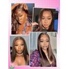 liddywig 13x4 Straight Lace Front Wigs Human Hair, 22Inch Chocolate Brown Wigs Human Hair Pre Plucked with Baby Hair180 Density