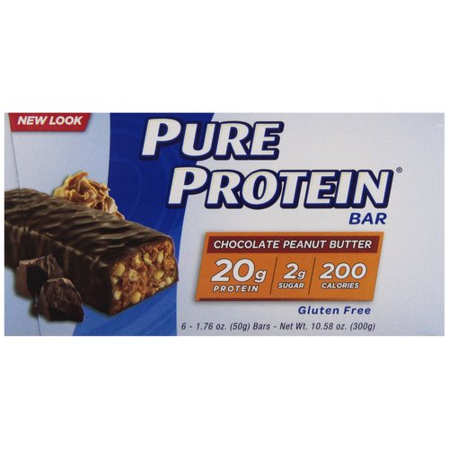 Pure Protein Bar, Chocolate Peanut Butter, 1 pack 6 Count