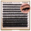 Fluffy Volume Eyelash Clusters DIY Lash Extension 10-18MIX D Curl Lash Clusters 200D Wispy Individual Lashes Extensions Clusters Eyelashes DIY Lash for Beginners by Focipeysa