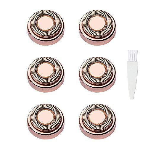 Facial Hair Remover Replacement Heads for Women, Painless Eyebrow Hair Remover Trimmer Blades, Perfect Touch and Smooth Finishing, with Cleaning Brush, As Seen ON TV