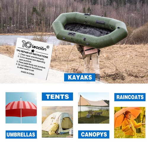 3 in x 7 ft Roll TPU Pool Patch Repair Kit for Air Mattress, Swimming Pool, Bounce House, Tent, Canvas, Canopy, Pool Floats, Tubes Air Bed and Inflatable Toys