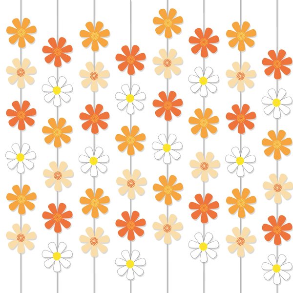 Daisy Groovy Boho Party Banners Daisy Garland Kit Daisy Hanging Swirl Daisy Party Supplies Decorations Daisy Paper Cutouts for One Two Birthday Baby Shower Party Home Classroom Favor Supplies Decor