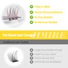 JIMIRE Brown Self Adhesive Eyelashes Press on Lash Clusters Natural Look Pre Glued Brown Cluster Eyelash Extension Wispy 10-12MM Brown Individual Lashes Clear Band Reusable Self Adhesive Lashes