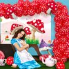 55 Pieces Mushroom Decorations, Include Mushroom Banner, Red and White Dot Garland Arch Kit, Mushroom Shape Foil Balloons, Mushroom Themed Party Supplies for Kids Girls