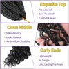 9 Pack 22 Inch Goddess Crochet Box Braids Curly Ends Bohomian Goddess Box Braids Crochet Hair Synthetic Crochet Braids Hair Extensions(22 Inch,1B)