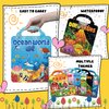 Kalysky 6Set Puffy Sticker Books for Kids 2-4, 3D Reusable Stickers Books for Toddlers 1-3,2-4,Farm+Animal+Dinosaurs+Ocean World+Space+Vehicle